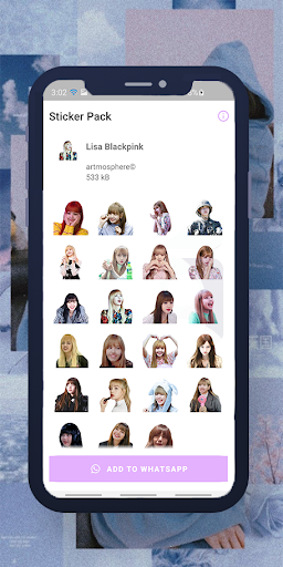 Android application Lisa Blackpink WASticker screenshort