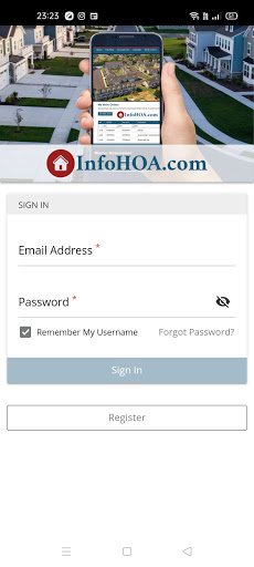 Android application InfoHOA.com Homeowner App screenshort
