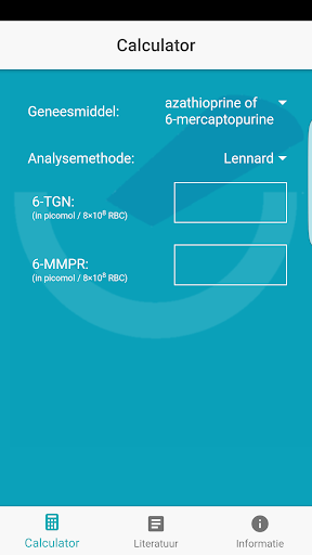 Thiopurine Calculator Screen 2