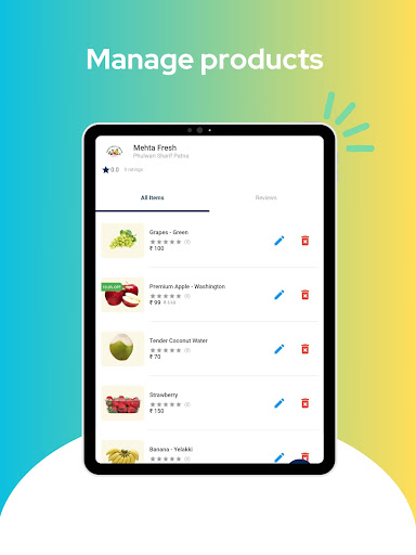 Grocery bids Store Partner App