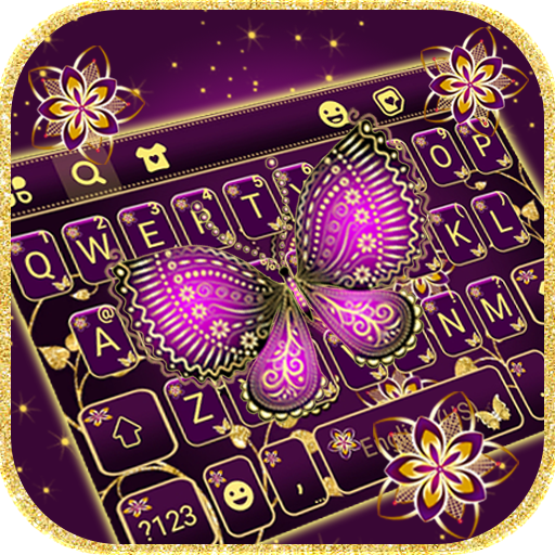 Pink Gold Butterfly Theme  Icon