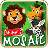 Animated puzzle game animals icon