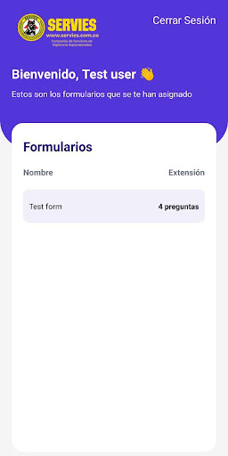 Servies App Screen 3