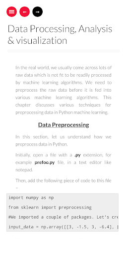 Machine Learning Tutorial Screen 3