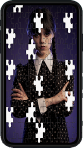 Solve Wednesday Addams jigsaw puzzle online with 24 pieces