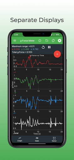 Physics Toolbox Accelerometer Screen 3