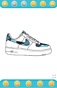 coloring sneakers