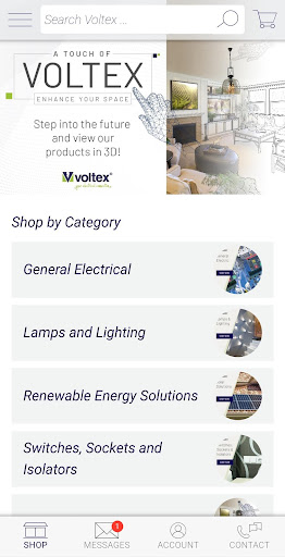 Android application Voltex E-Commerce screenshort
