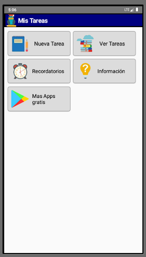 Android application Mis Tareas screenshort