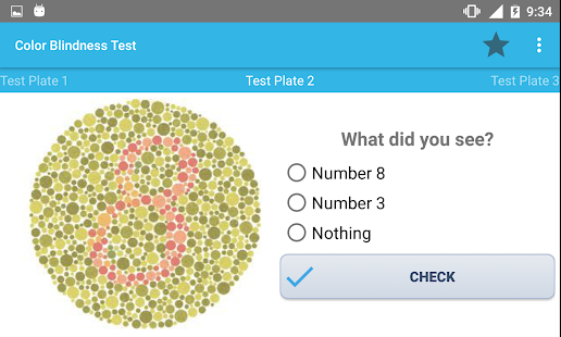 Color Blindness Test Screenshot