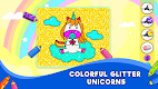 screenshot of Unicorn Glitter Coloring Book