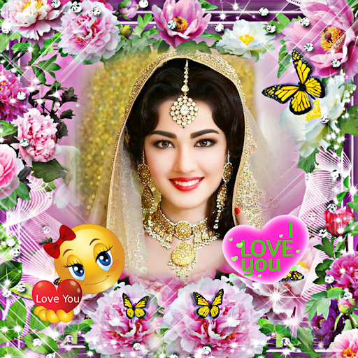 Android application Love Flowers Photo Frames screenshort