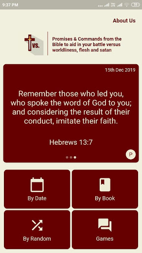 Android application Verses Versus screenshort