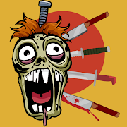 knife hit zombie head shoot game