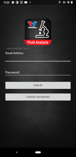 Android application Valvoline Europe FluidAnalysis screenshort