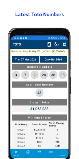 SG Live Pool 4D, Toto & Sweep Screen 3