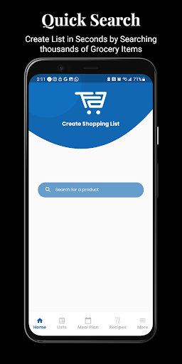 Grocery Listing App Screen 2