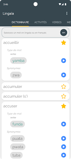 Android application Lingala screenshort