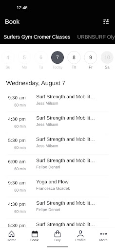 Surfers Gym Screen 2