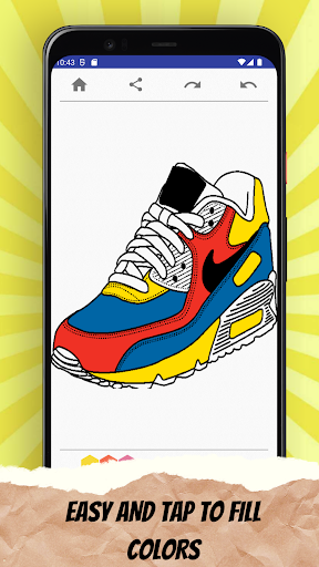Sneakers Coloring Pages Screen 3
