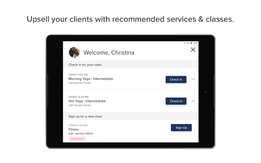 Vagaro Check-In Screen 2