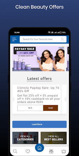 Android application Hygiene care Beauty Offers screenshort