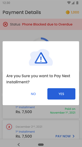 Kistpay Consumer App Screen 2