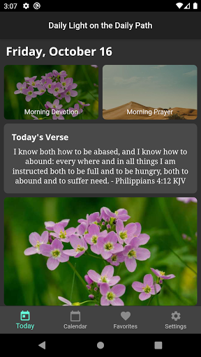 Android application Daily Light on the Daily Path screenshort