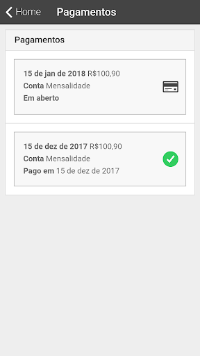 Android application E-Fit Esporte e Saúde screenshort