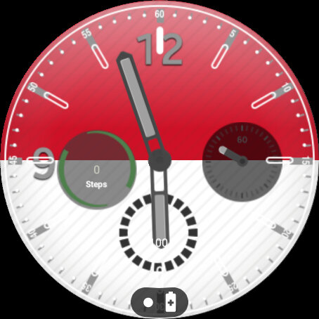 Android application Indonesia Flag Watchface screenshort