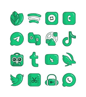 Leaf - Captura de pantalla del paquete de iconos