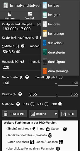 Renditerechner für Immobilien Screen 2