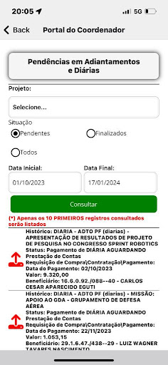 SAGI - Portal do Coordenador Screen 3