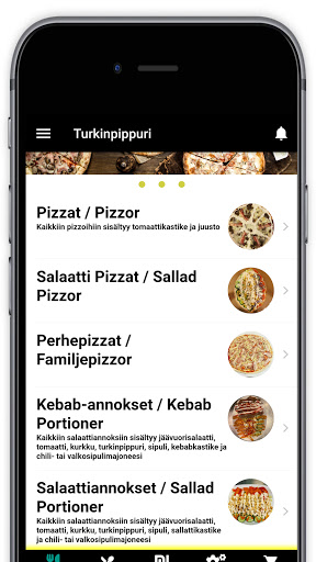 Android application Ravintola Mori Keminmaa screenshort