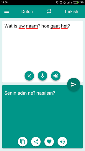 Dutch-Turkish Translator Screen 2
