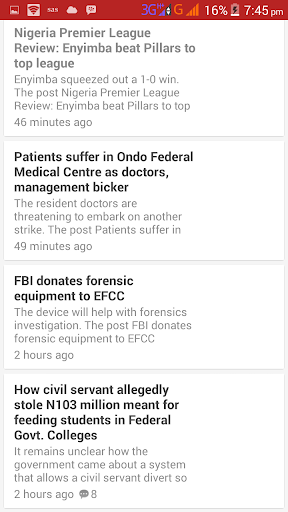 Feed for Premium Times Nigeria Screen 3