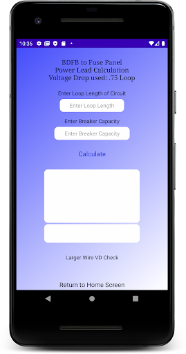 leaDCalc Screen 3