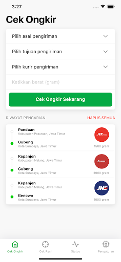Kiriman: Cek Resi & Ongkir Screen 3