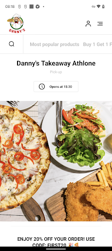 Android application Danny's Takeaway Athlone screenshort