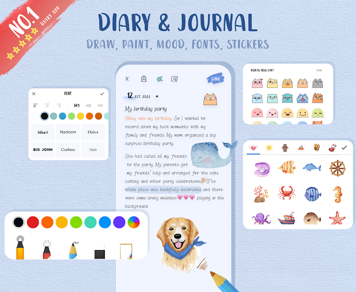 My Diary - Daily Diary Journal 1.02.90.0313 APK + Mod (Unlocked / Pro) for Android