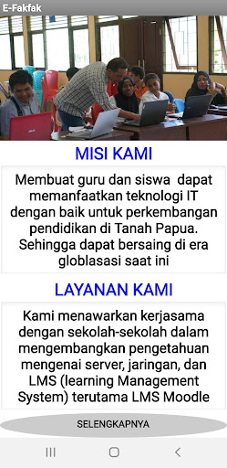 FAKFAK ELEARNING Screen 3