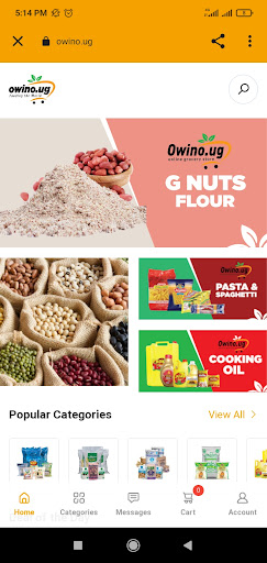 Owino.ug - Grocery Shopping Screen 2