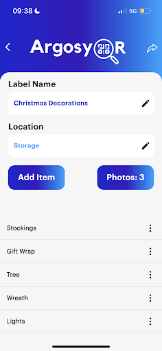Argosy QR: Smart Storage Screenshot 3 - AppWisp.com