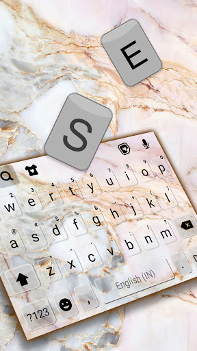 Android application White Marble Swirl Keyboard Ba screenshort