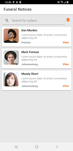Android application Report screenshort