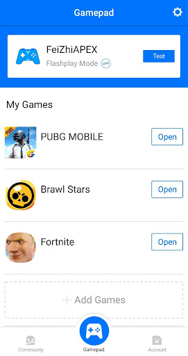 Android application Flydigi Game Center screenshort