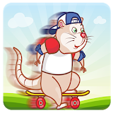 Skateboard Rat Jump & Run icon