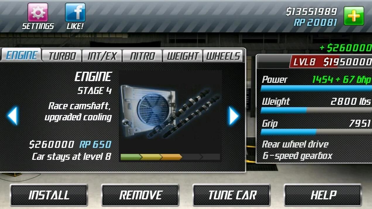 Android application Drag Racing screenshort