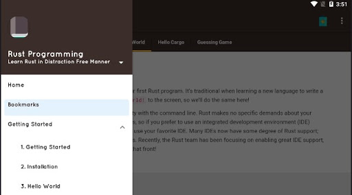 Screenshot of Learn Rust Programming Offline
