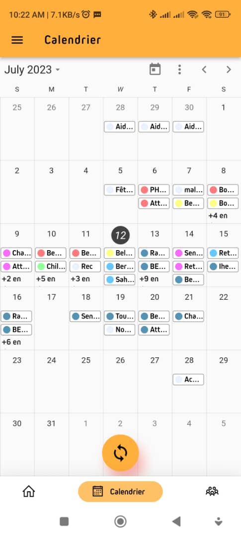 Android application Biogine CRM screenshot